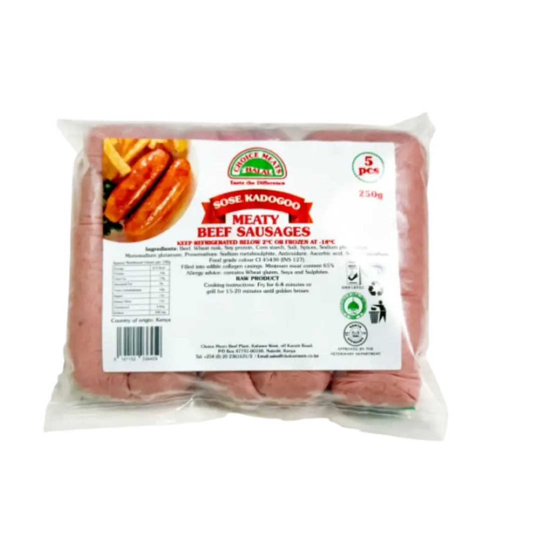 CHOICE MEATS BEEF SAUSAGES(SOSE TOKEN) 250G